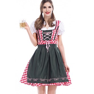 Army Green German Beer Girl Maid Dress Apparel